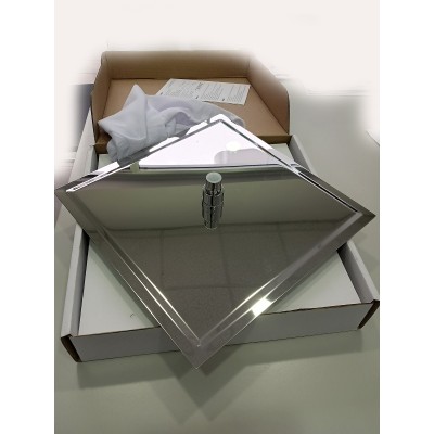 Soffione quadro inox 35x35